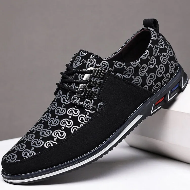 Men Microfiber Leather Splicing Non-Slip Metal Buckle Soft Casual Shoes EU 49/EU 50