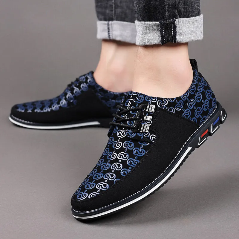 Men Microfiber Leather Splicing Non-Slip Metal Buckle Soft Casual Shoes EU 49/EU 50