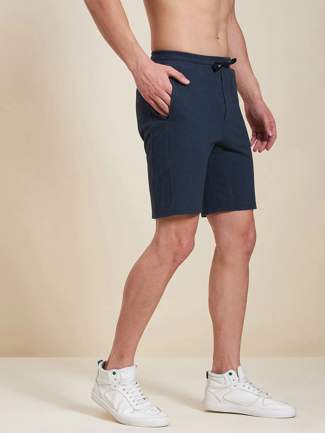 Men Navy Bermuda Shorts