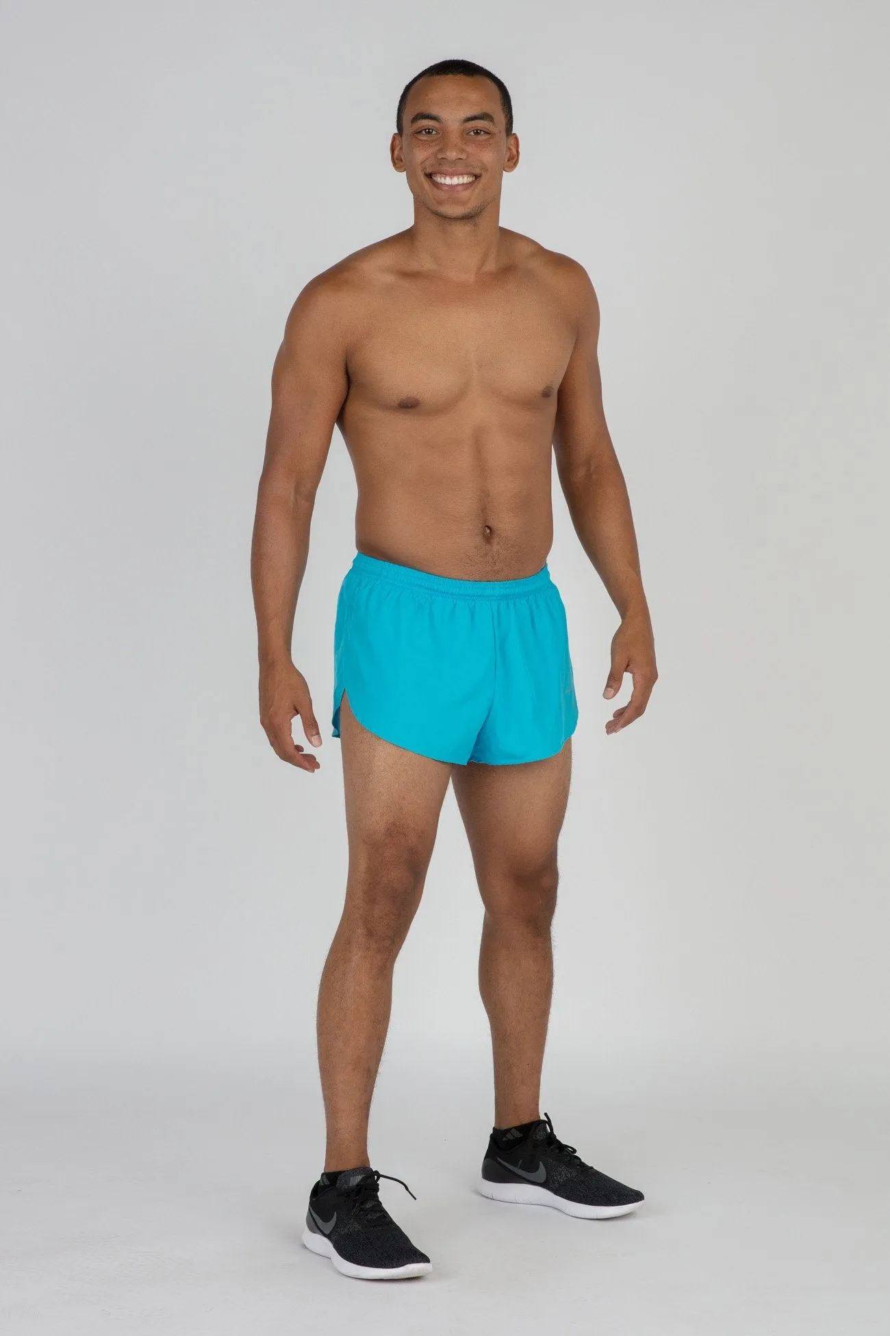 Men's Solid 1" Elite Split Shorts - Vivid Blue