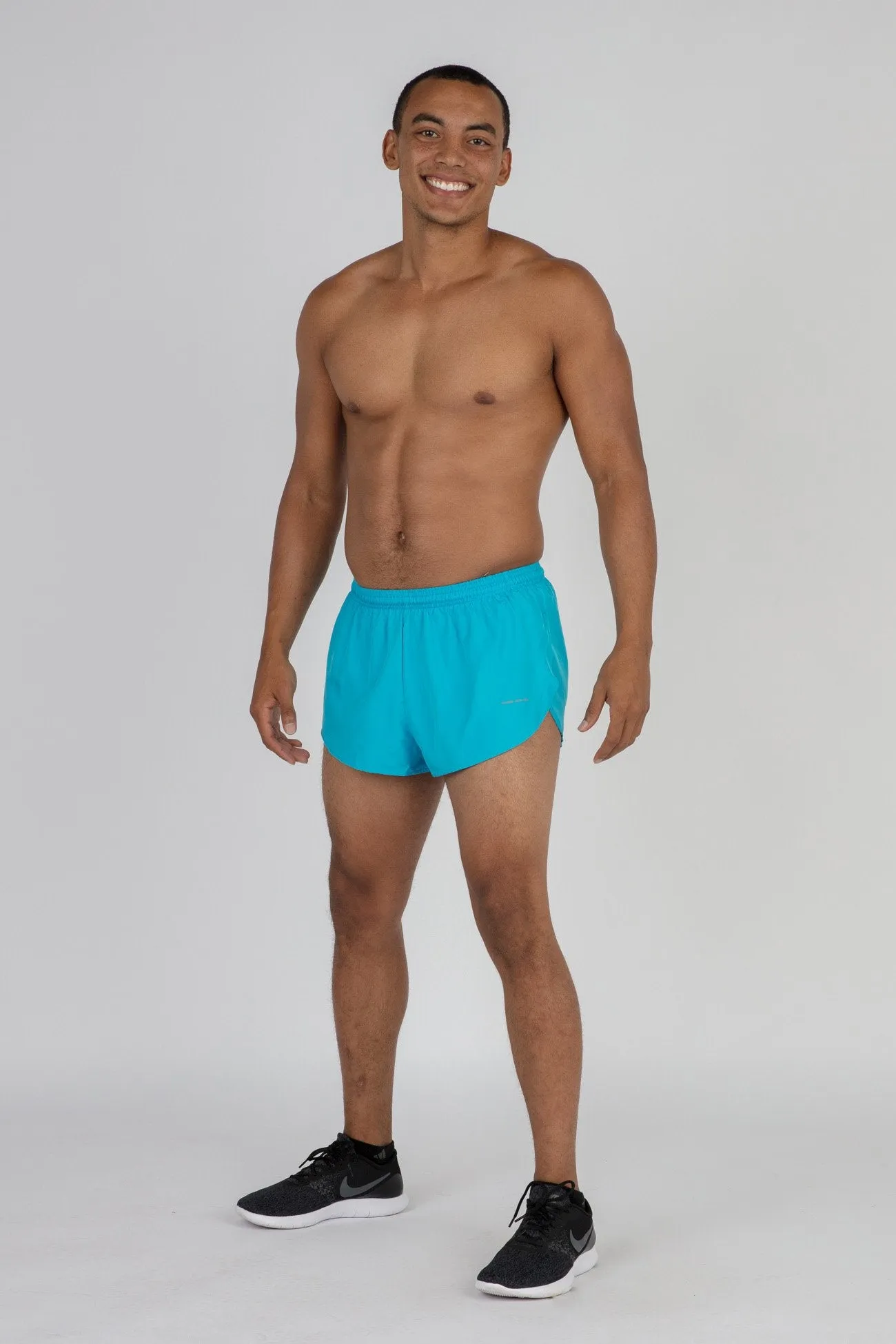 Men's Solid 1" Elite Split Shorts - Vivid Blue