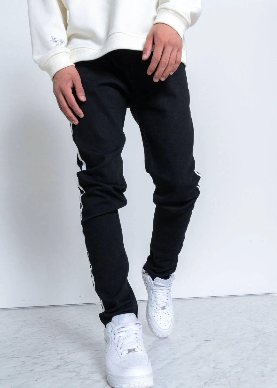 Men's Track Zip Denim In Black