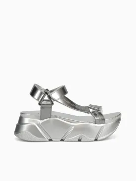 Morgana Silver Metallic Leather