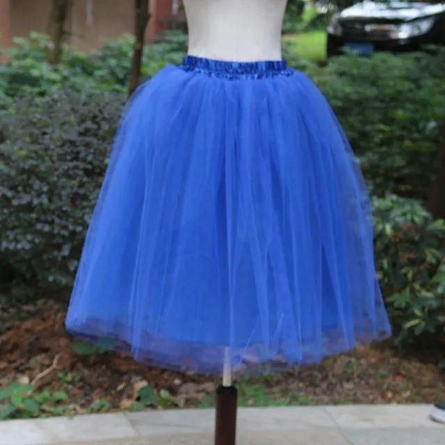 New Women Chiffon Tulle Skirt White Faldas High Waist Midi Calf Chiffon Plus Size Grunge Jupe Female Tutu Skirts