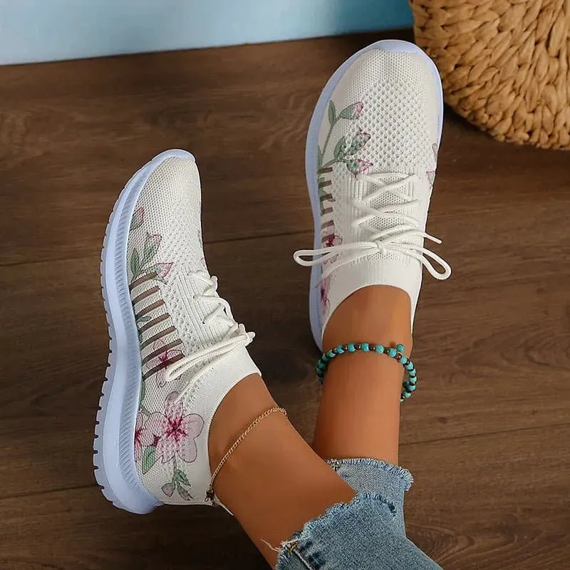 Non-Slip Sneakers - Breathable Mesh, Trendy Knitted Design, Multiple Colors