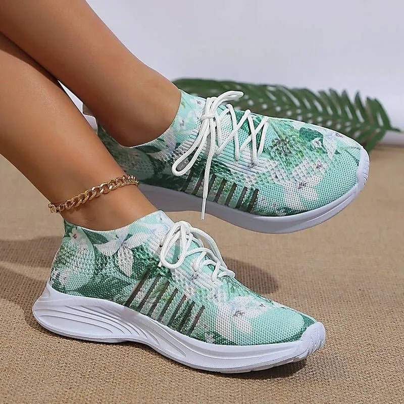 Non-Slip Sneakers - Breathable Mesh, Trendy Knitted Design, Multiple Colors