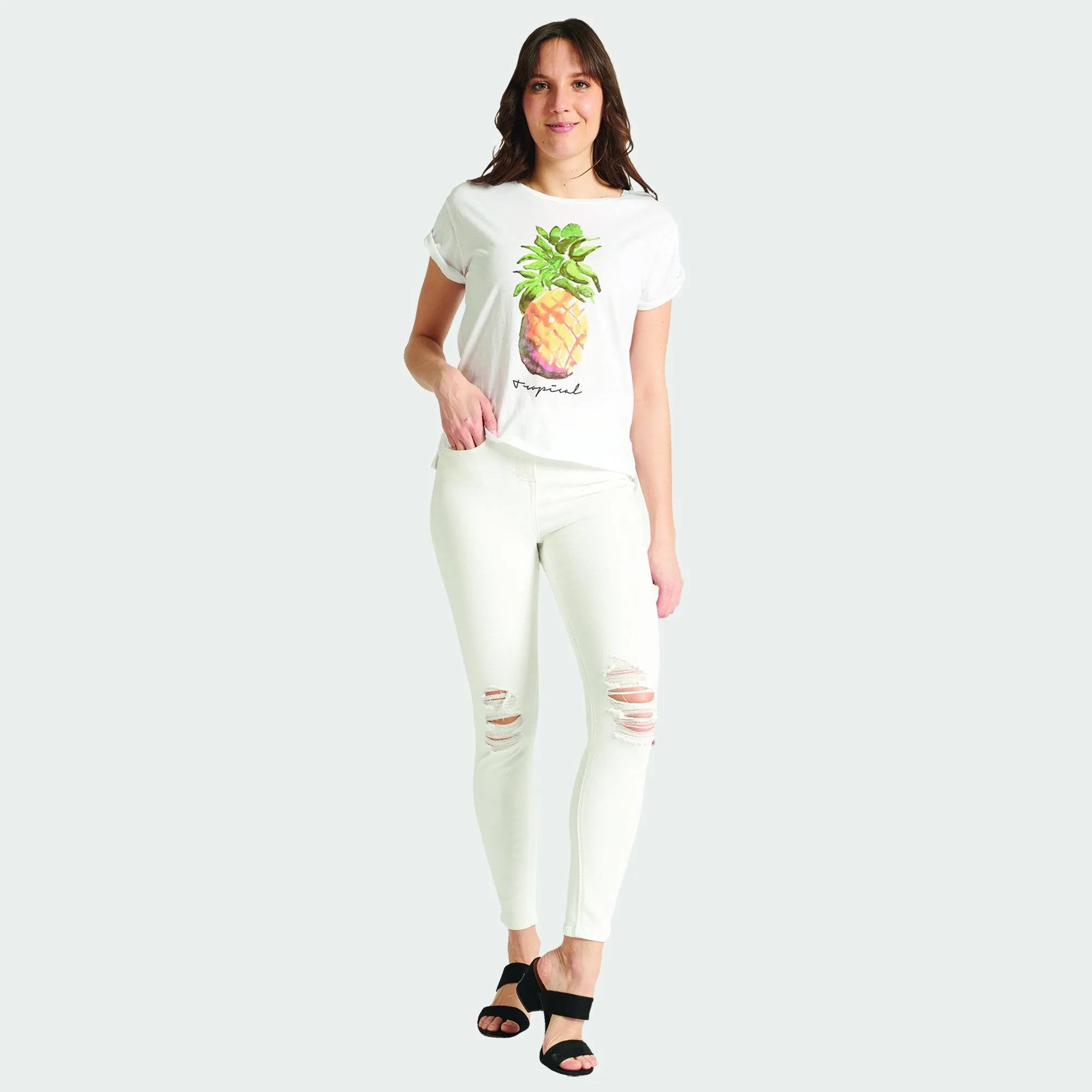 Pineapple - Graphic T-Shirt - White