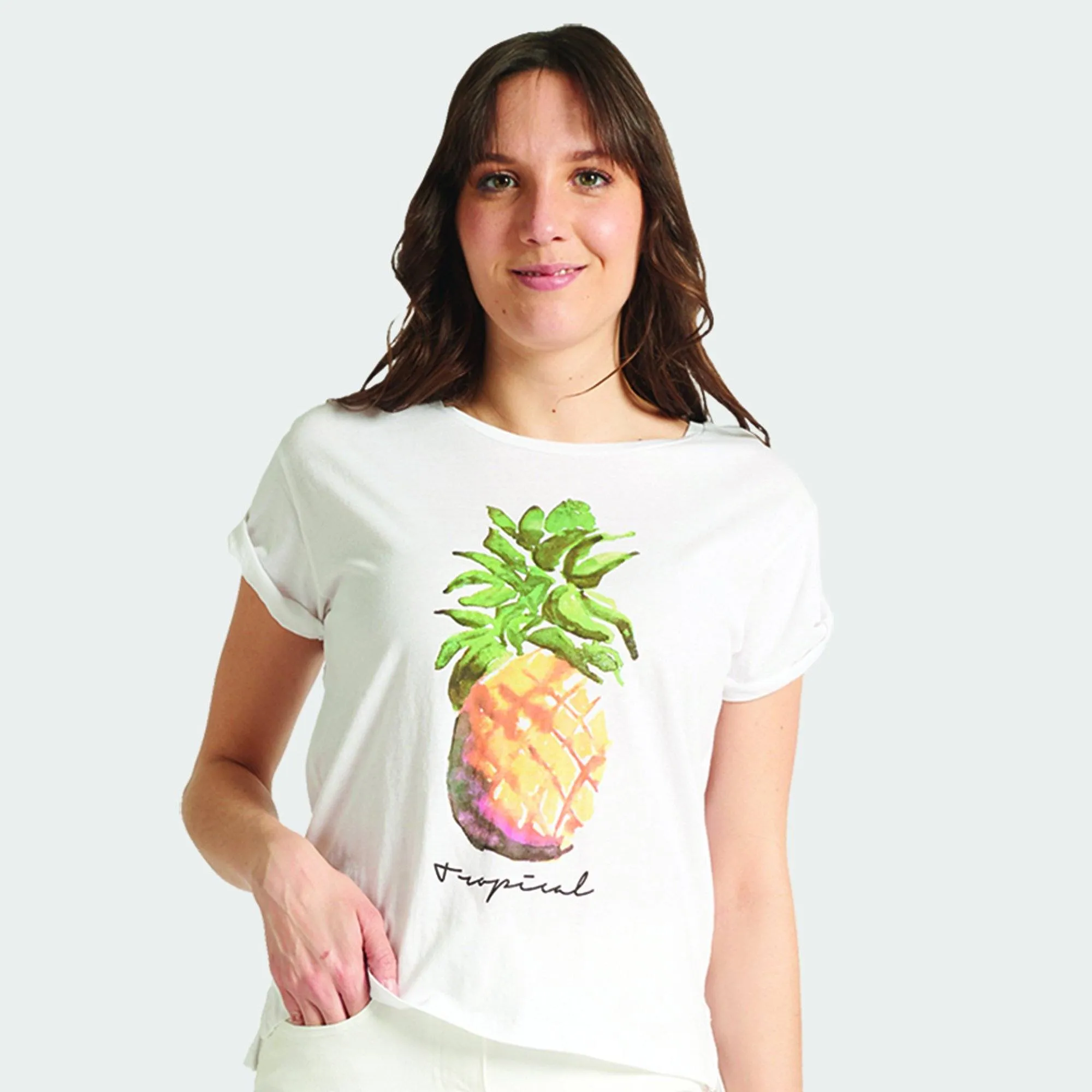 Pineapple - Graphic T-Shirt - White