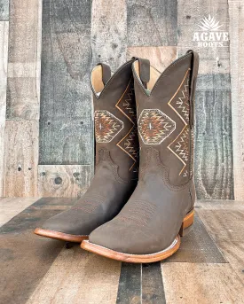 "AZTEC" BROWN | WOMEN SQUARE TOE BOOTS