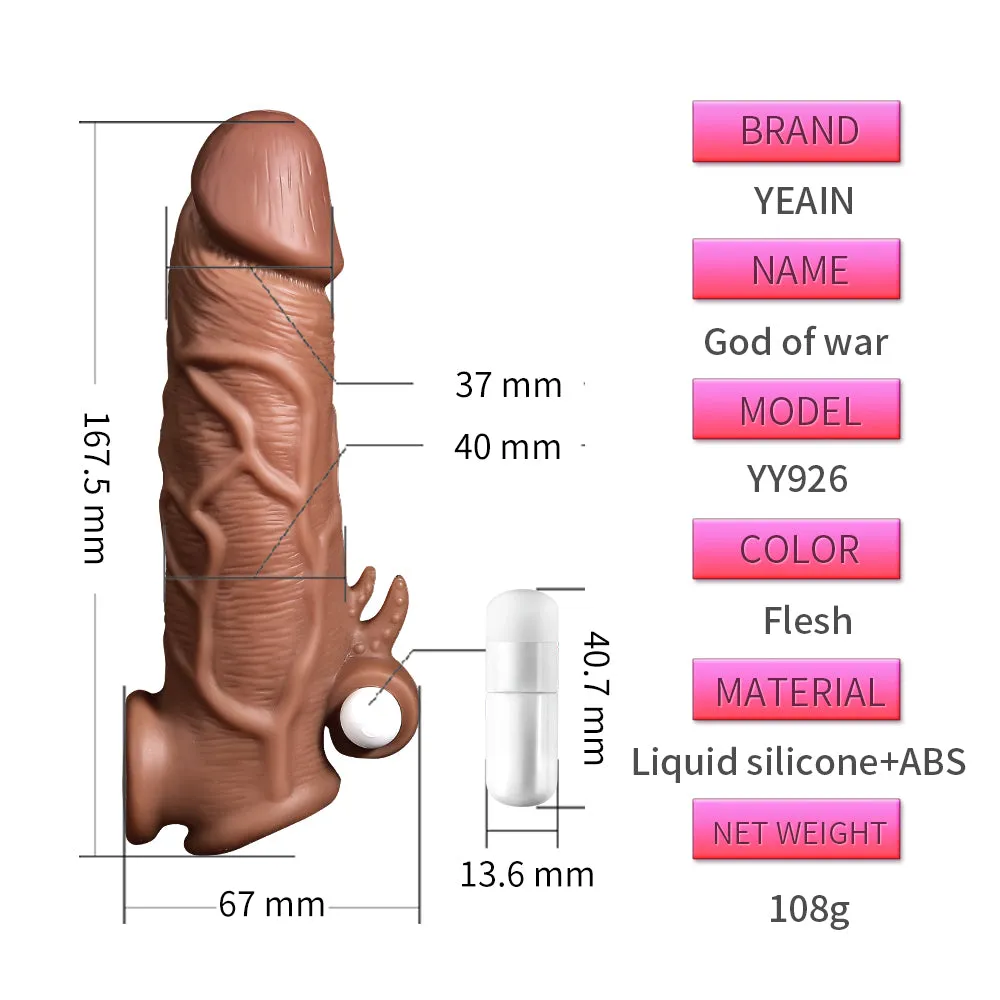 Realistic Penis Sleeve Extender for Men