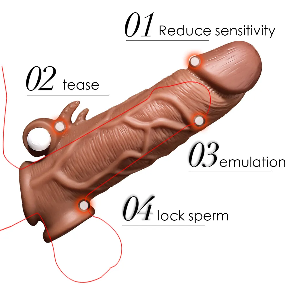 Realistic Penis Sleeve Extender for Men