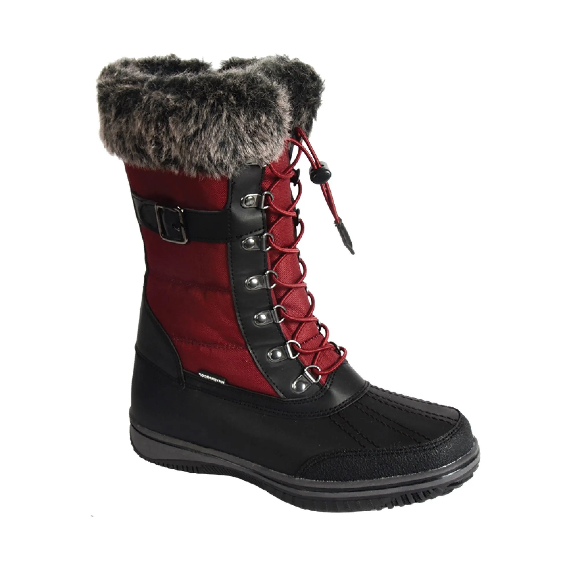 Red and Black Waterproof boots for Women