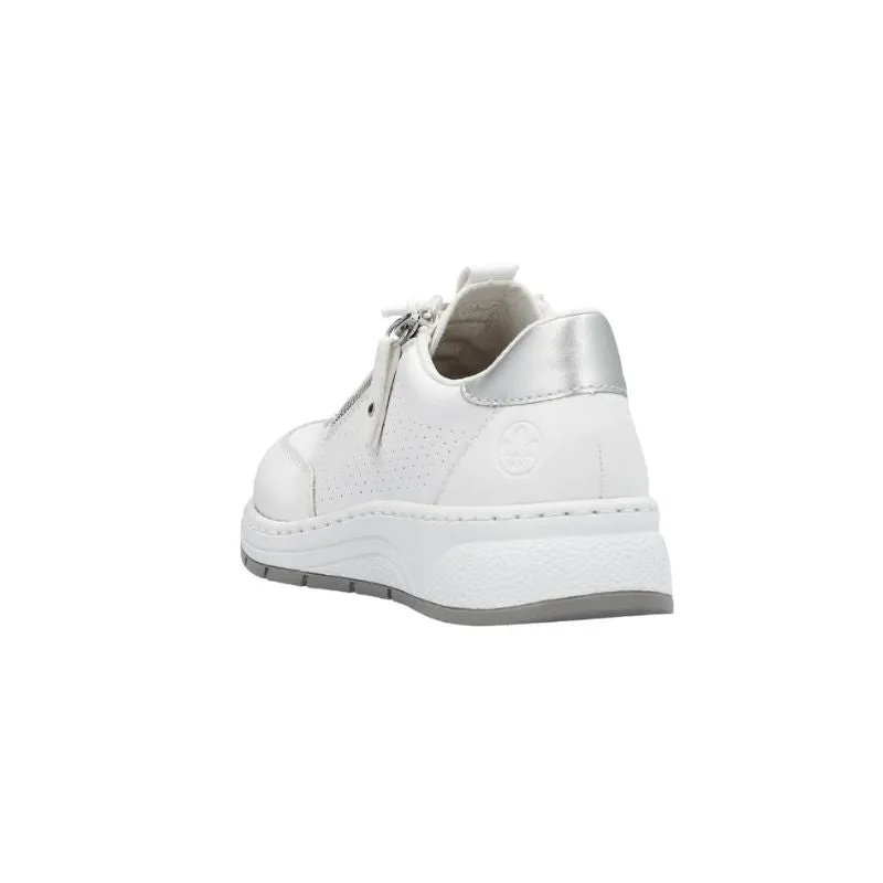 Rieker N6500-80 White Women's Walking Shoes