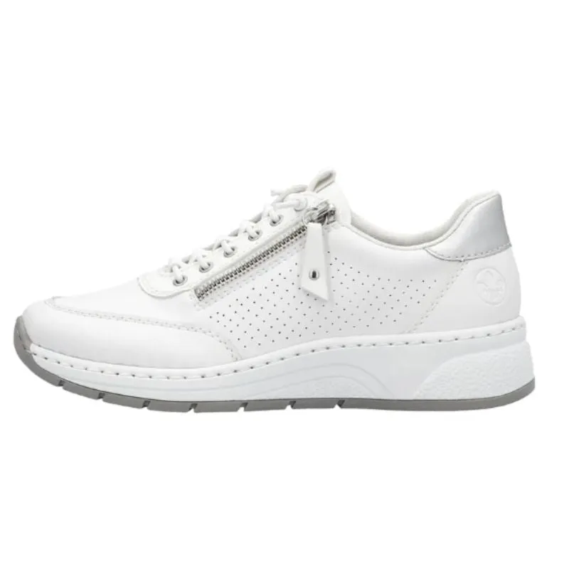 Rieker N6500-80 White Women's Walking Shoes