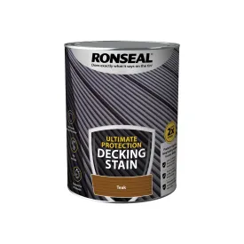 Ronseal Ultimate Protection Decking Stain - Teak 5L