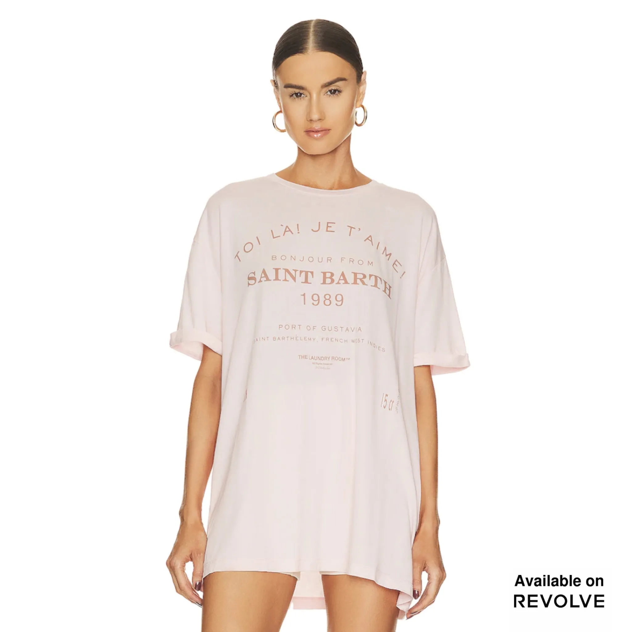 Saint Barth 89 - Oversized Tee - Blush Pink