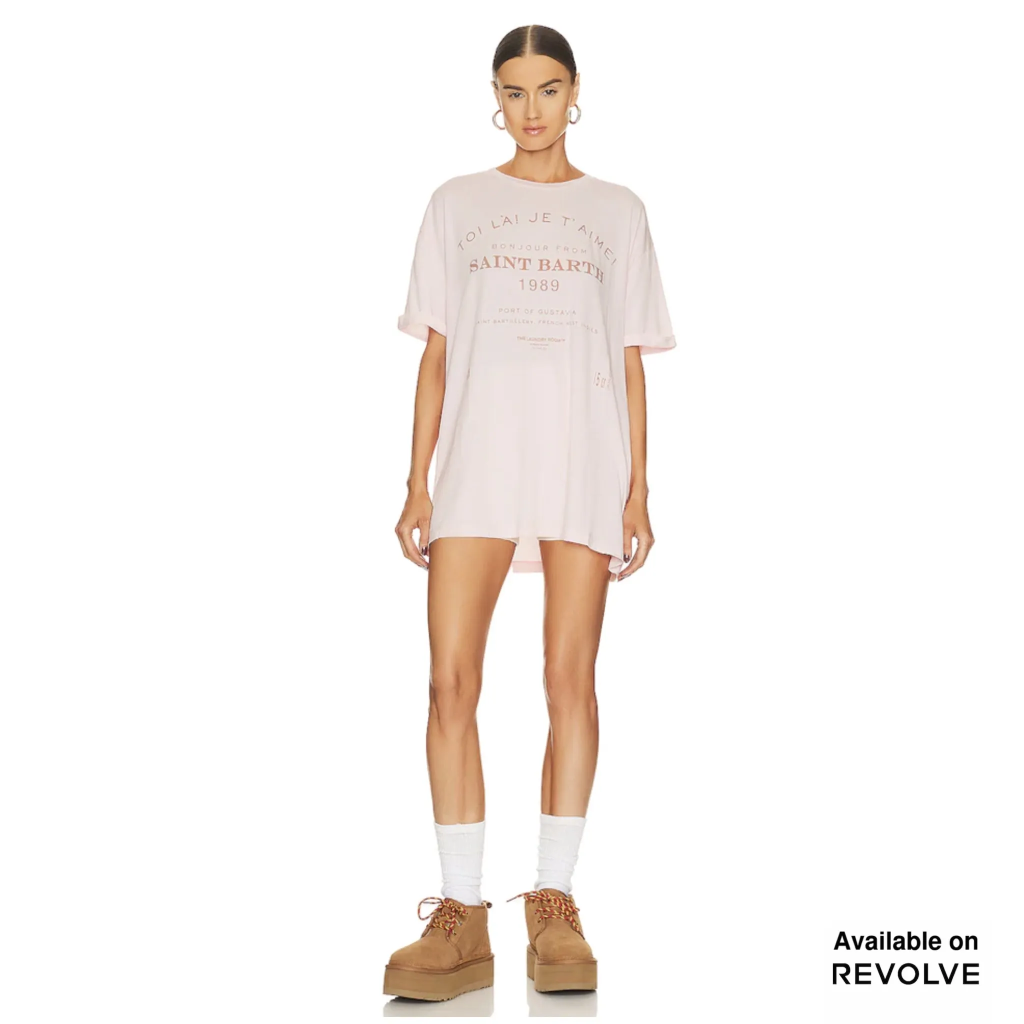 Saint Barth 89 - Oversized Tee - Blush Pink