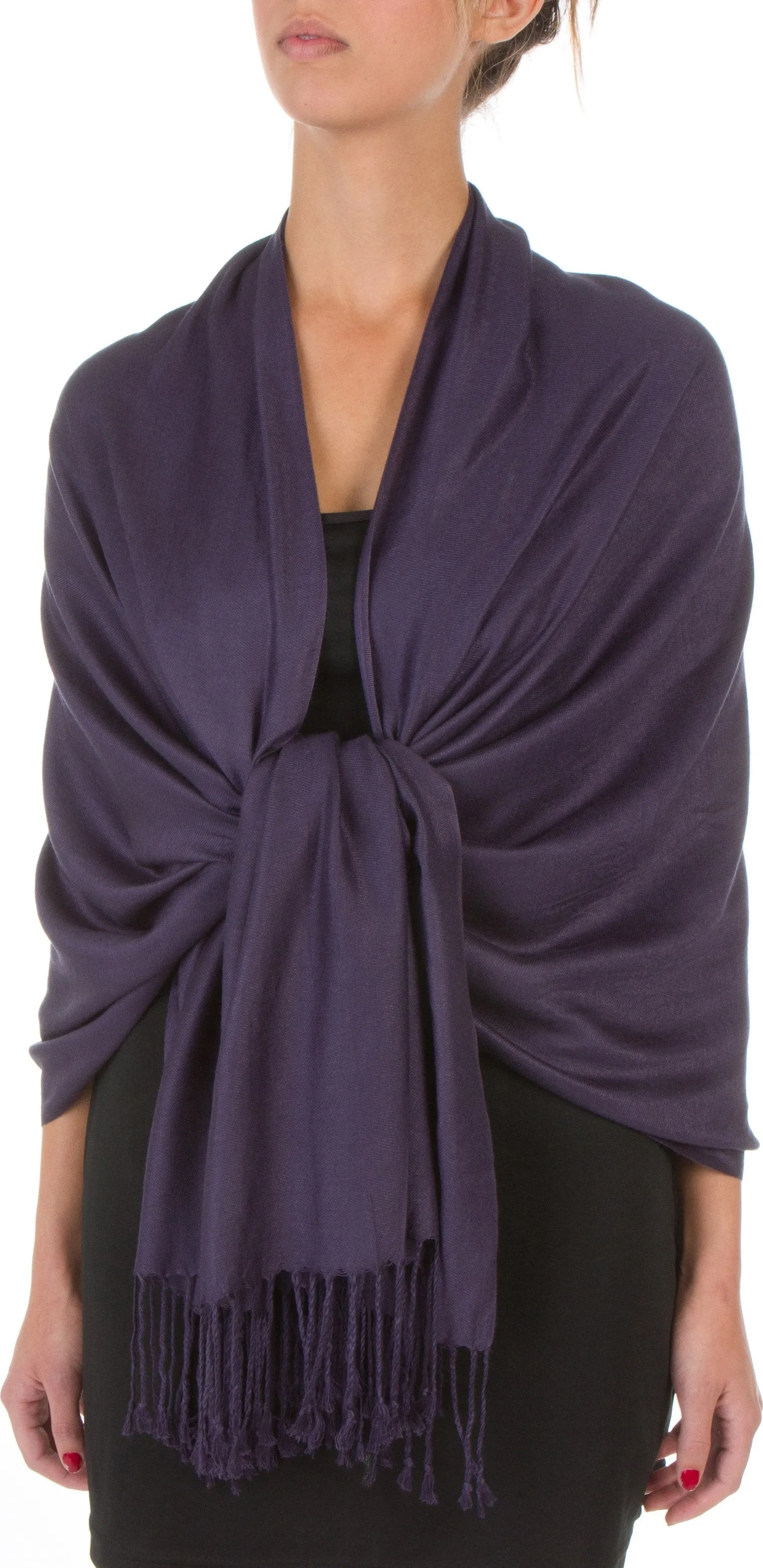 Sakkas 78" X 28" Rayon from Bamboo Soft Solid Pashmina Shawl / Wrap / Stole