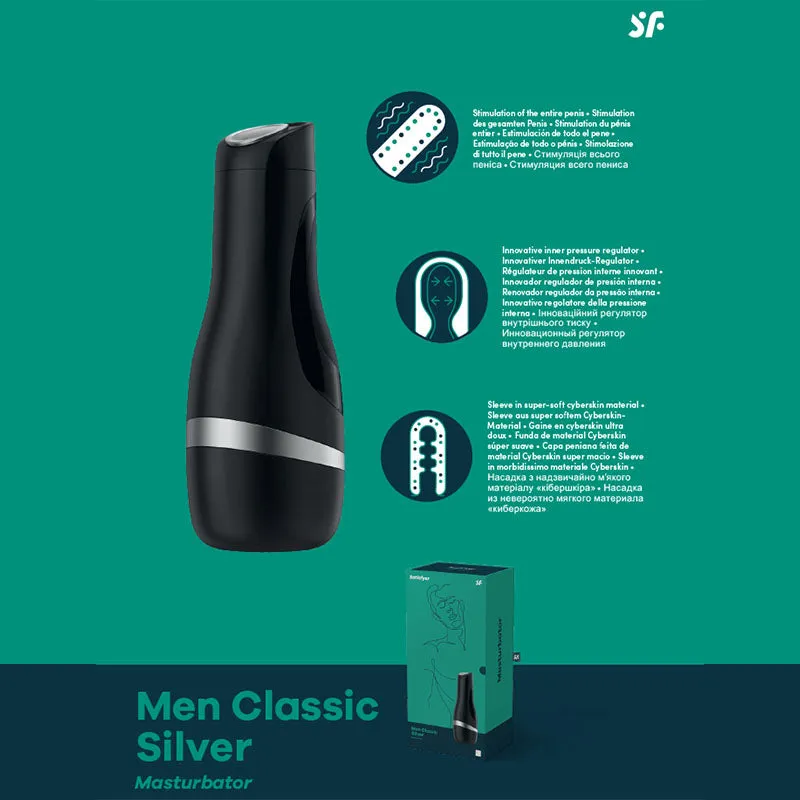 Satisfyer Men Classic - Black/Silver Stroker