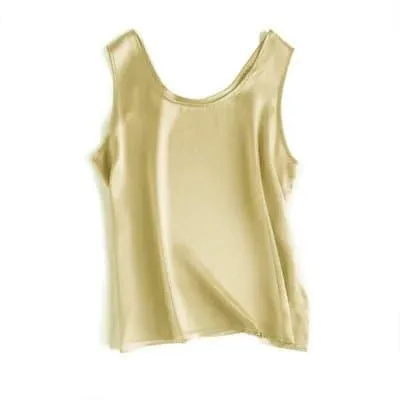 Silk O Neck Camisole in 100% Mulberry Silk - Elegant Design and Unparalleled Comfort!