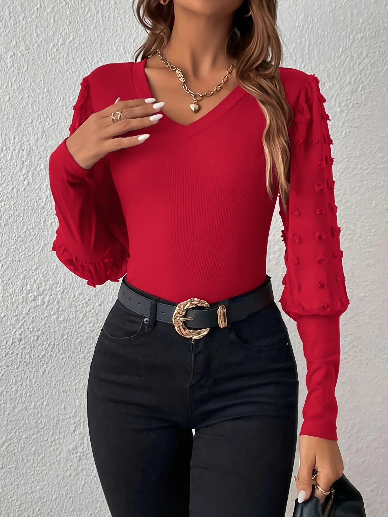 Stylish Slim Fit V Neck TShirt for Women