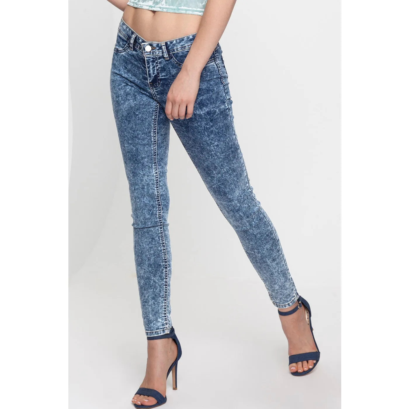 Telly Weijl Acid Wash Blue Jeggings