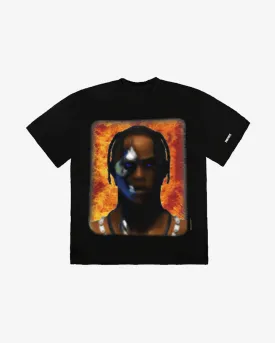 TRAVIS SCOTT X FORTNITE T-3500 PORTRAIT WORLD BLACK TEE (NEW)