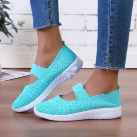 Women's Breathable Slip-On Soft Bottom Sneakers - Fashionable Casual Shoes